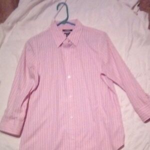 Chaps Pink and Blue Striped Shirt
